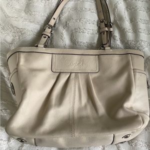 Beige Medium Size Coach Purse
